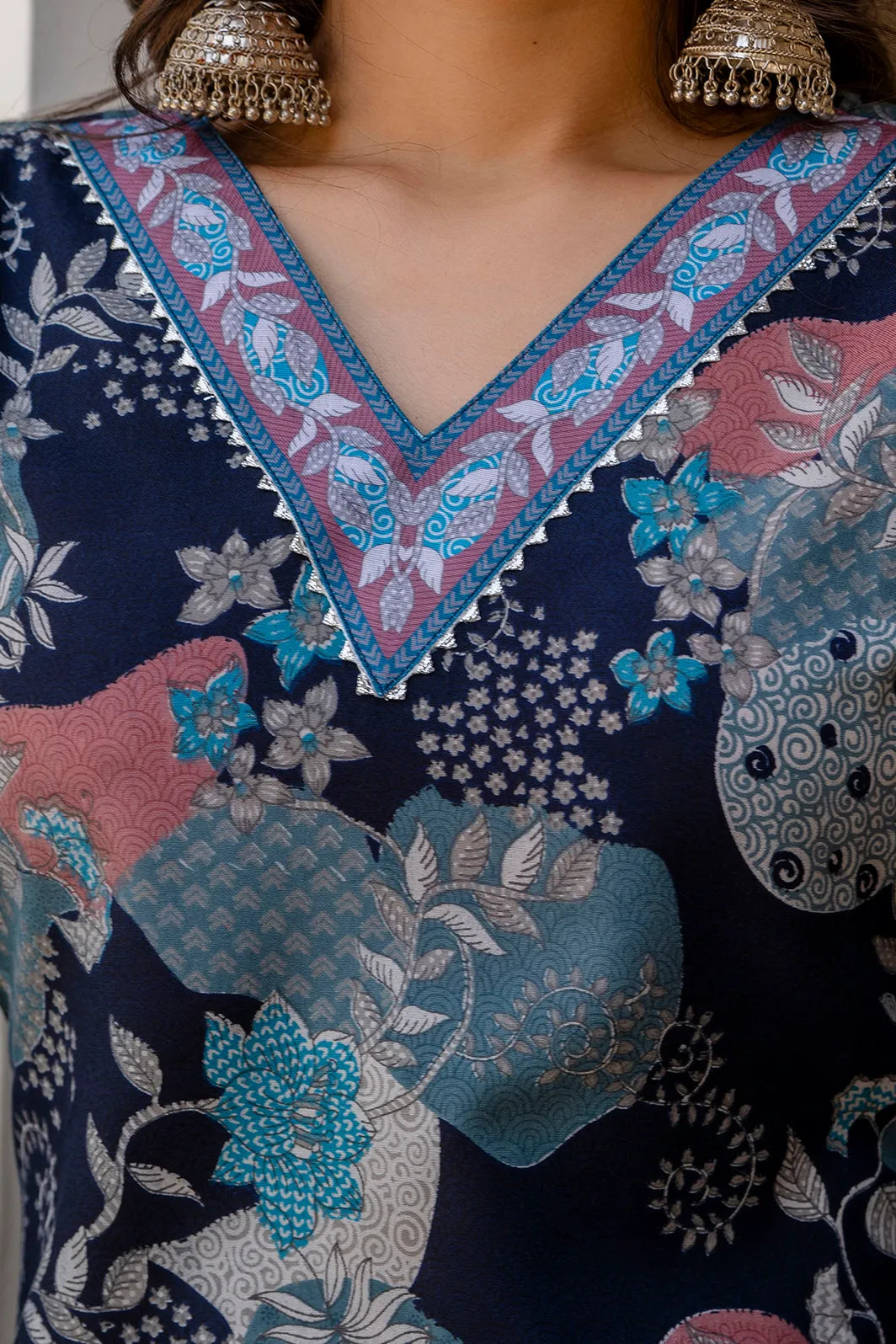 Digital Print Cotton Blend and Mix Viscose Kurta Pant and Dupatta Set