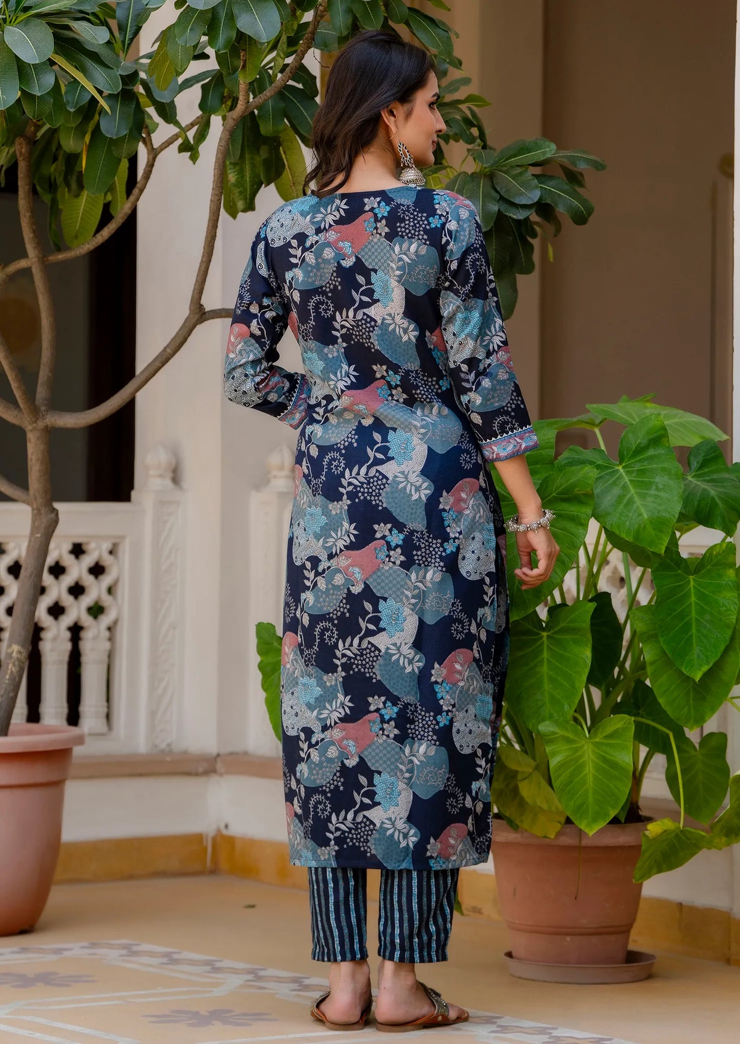 Digital Print Cotton Blend and Mix Viscose Kurta Pant and Dupatta Set