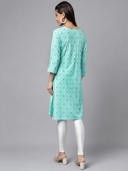 Light Blue Bandhani Kurta