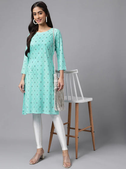 Light Blue Bandhani Kurta