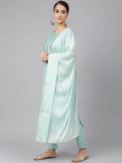 Elegant Aqua Kurta Set