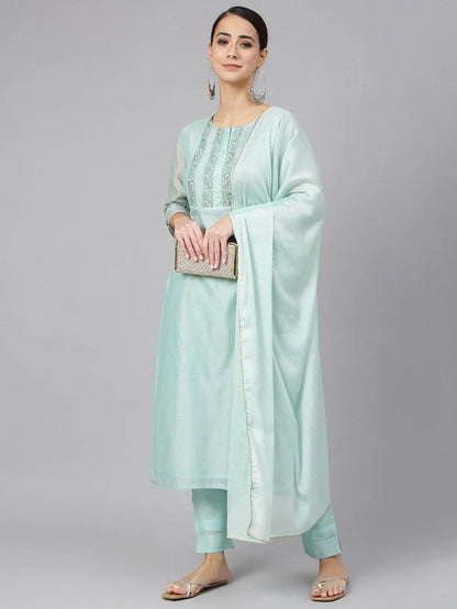 Elegant Aqua Kurta Set