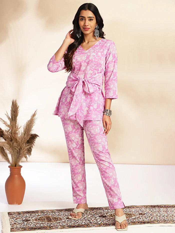 Pink Floral Co-ord Set